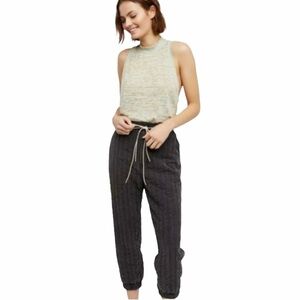 Free People We the Free Light Green Brisbane Sleeveless Mock neck Tank Top Shirt
